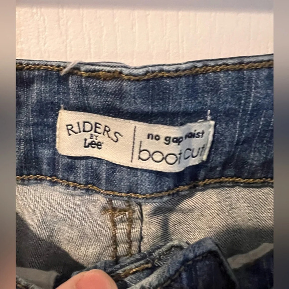 Rider by Lee no gap waist bootcut jeans size tag missing but fit a size 18 - Picture 2 of 4